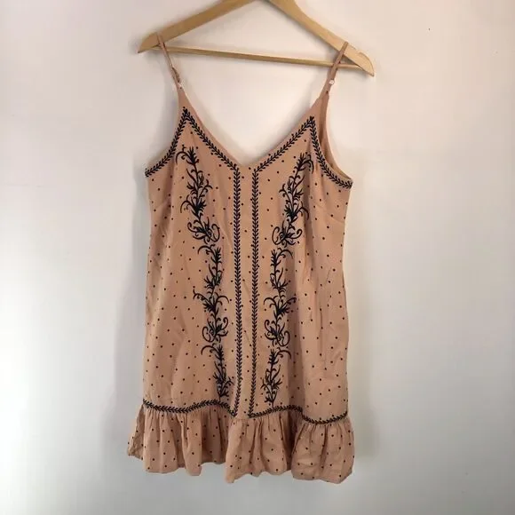 She + Sky Sleeveless Dress Women’s Size M- Strappy Blue Floral Fully Lined - Picture 1 of 15